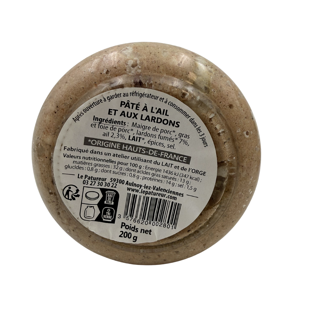 Pâté ail et lardons  - Le Patureur - Nord - Hauts de France