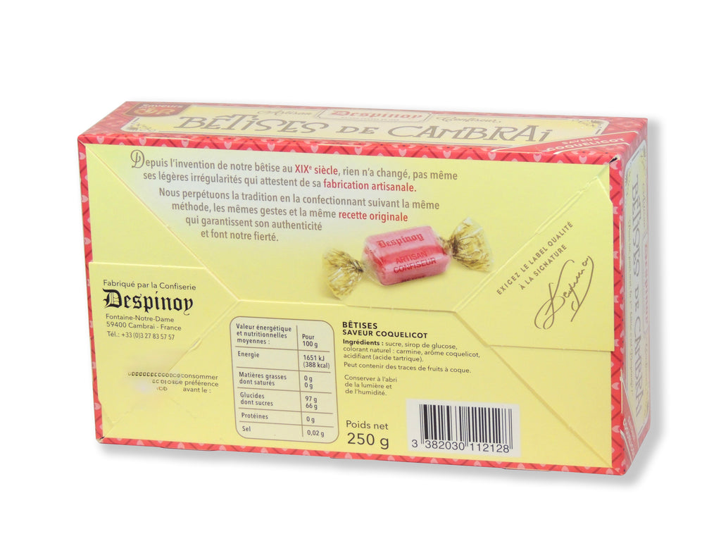 Bêtises de Cambrai 250g Coquelicot - Nord - Hauts de France