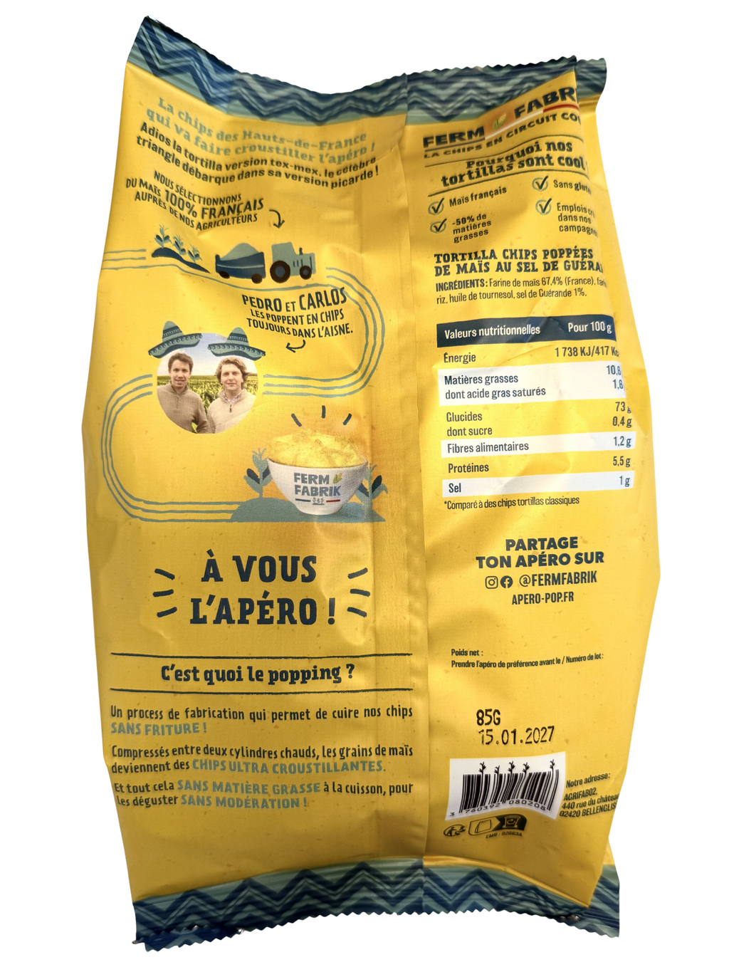 Tortilla chips de maïs - Picardie
