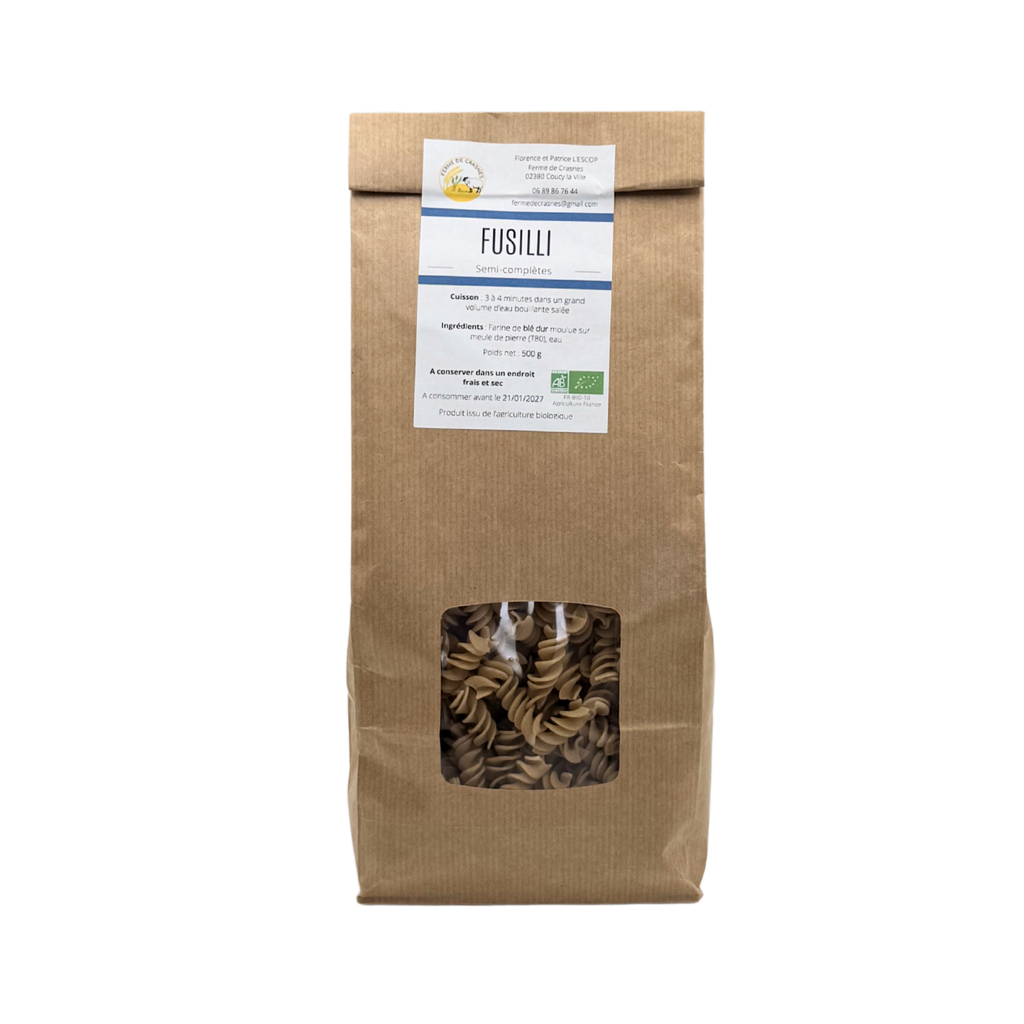 Pâtes Fusilli BIO - Aisne -Picardie