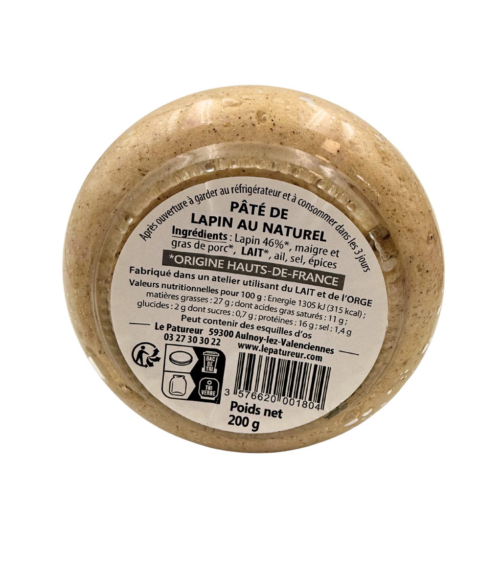 Pâté Lapin au naturel  - Le Patureur - Nord - Hauts de France