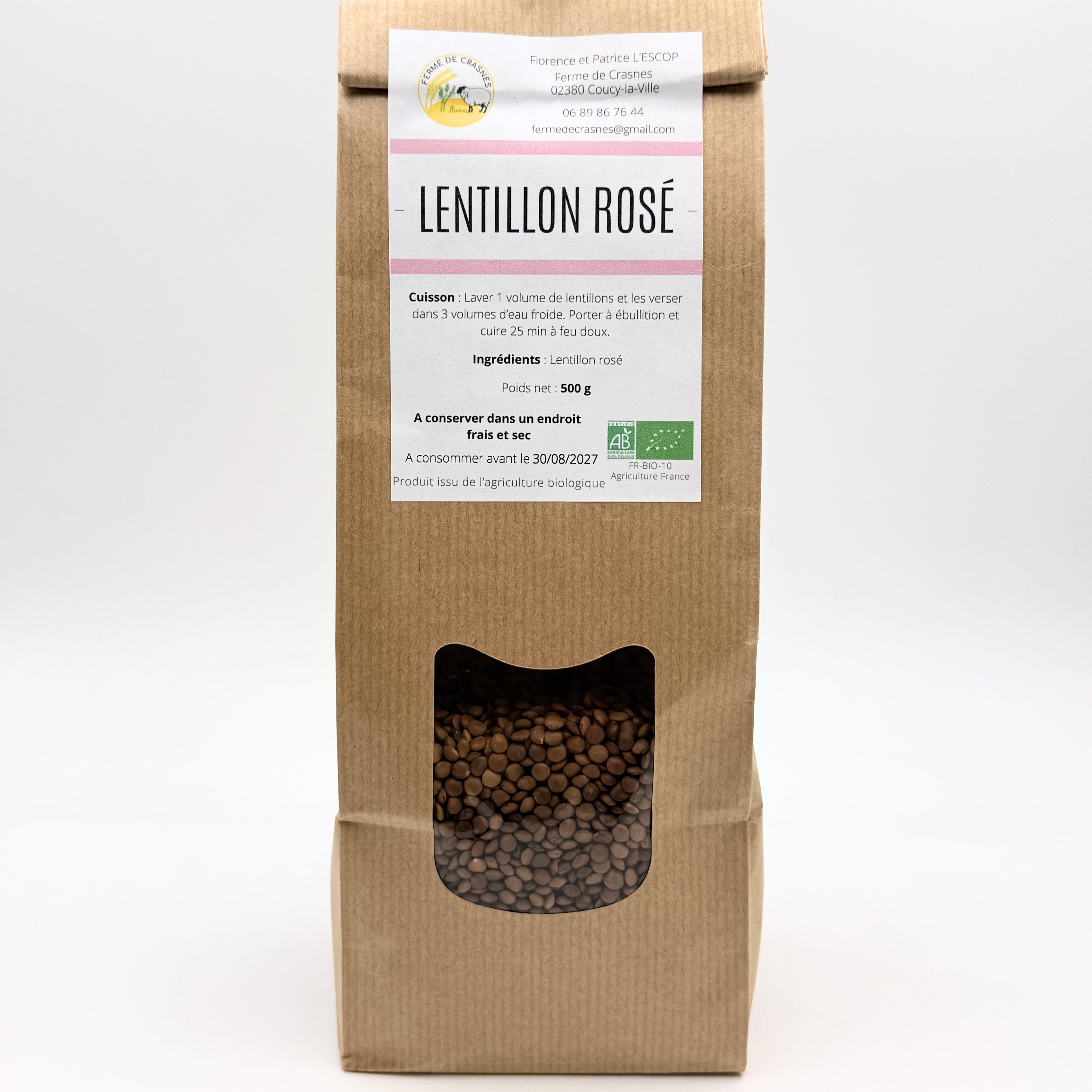Lentillon rosé BIO - Aisne -Picardie