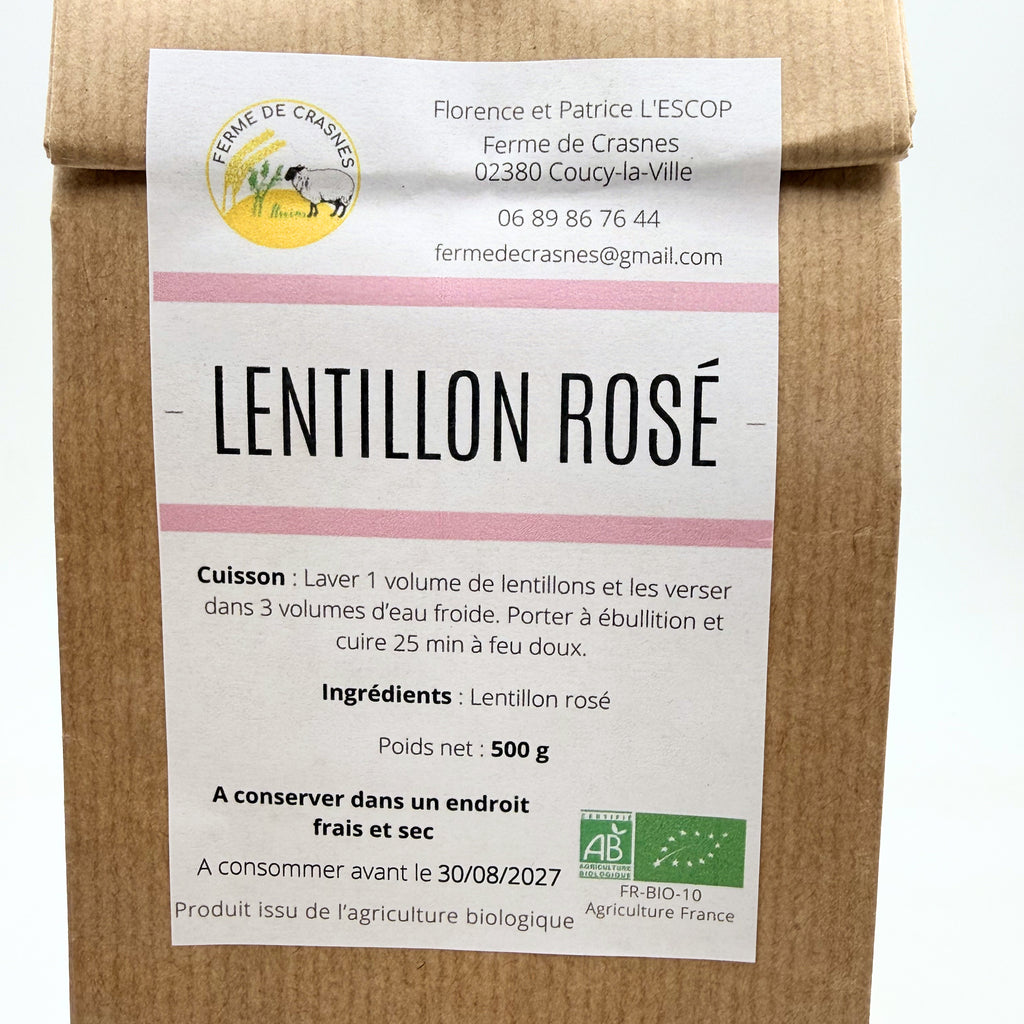 Lentillon rosé BIO - Aisne -Picardie