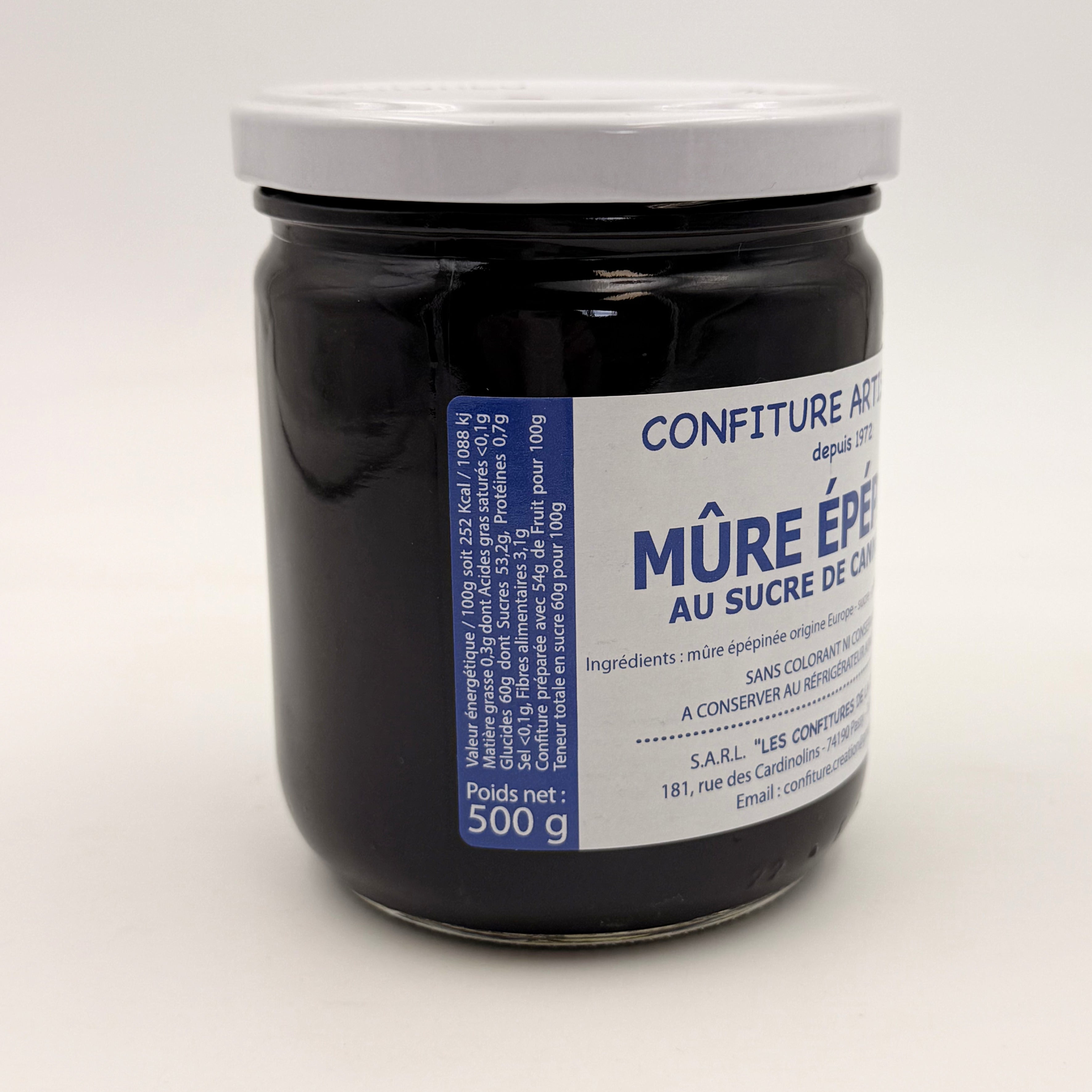 Confiture artisanale Mûre Épépinée