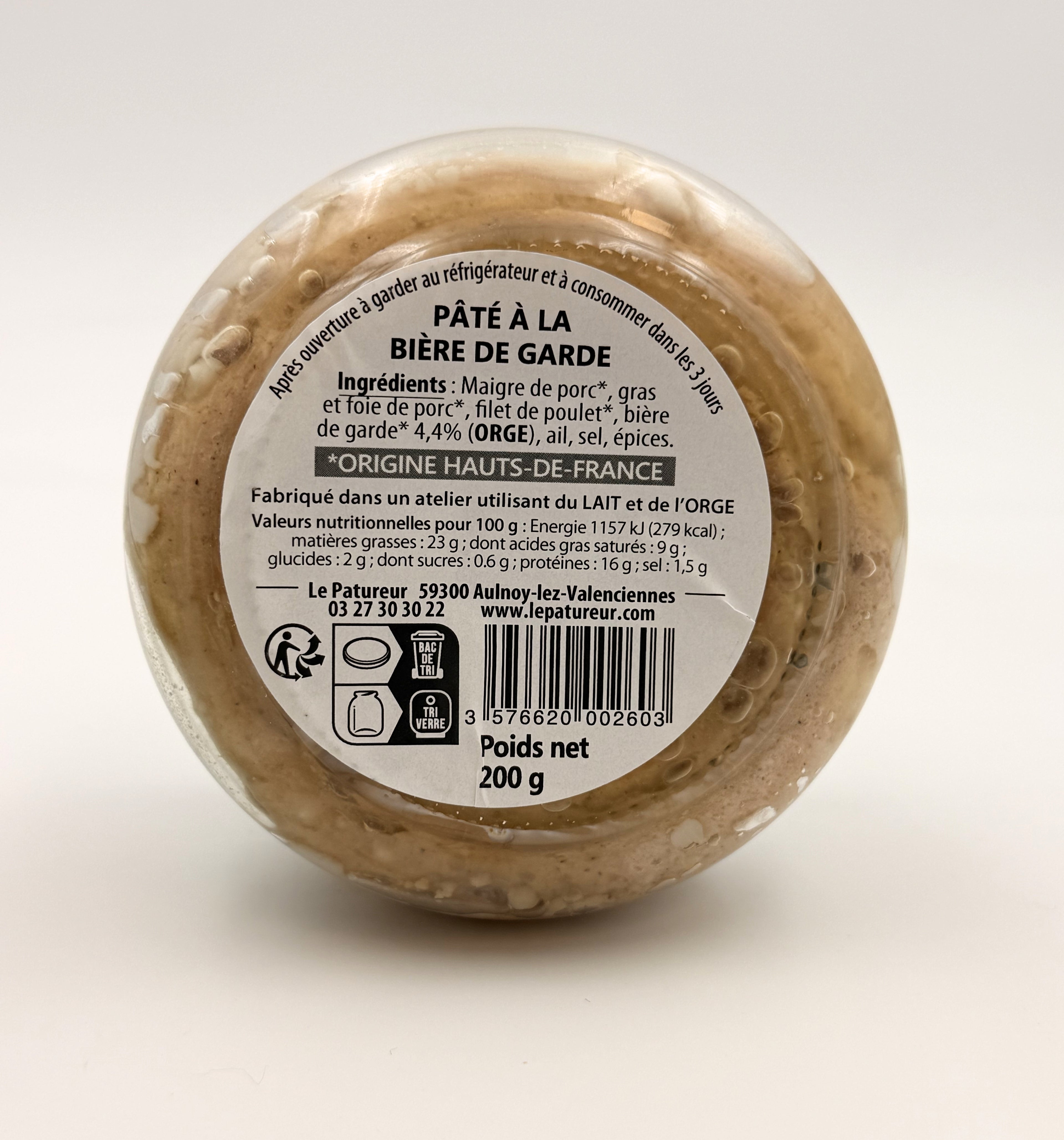Pâté à la Bière de garde - Le Patureur - Nord - Hauts de France