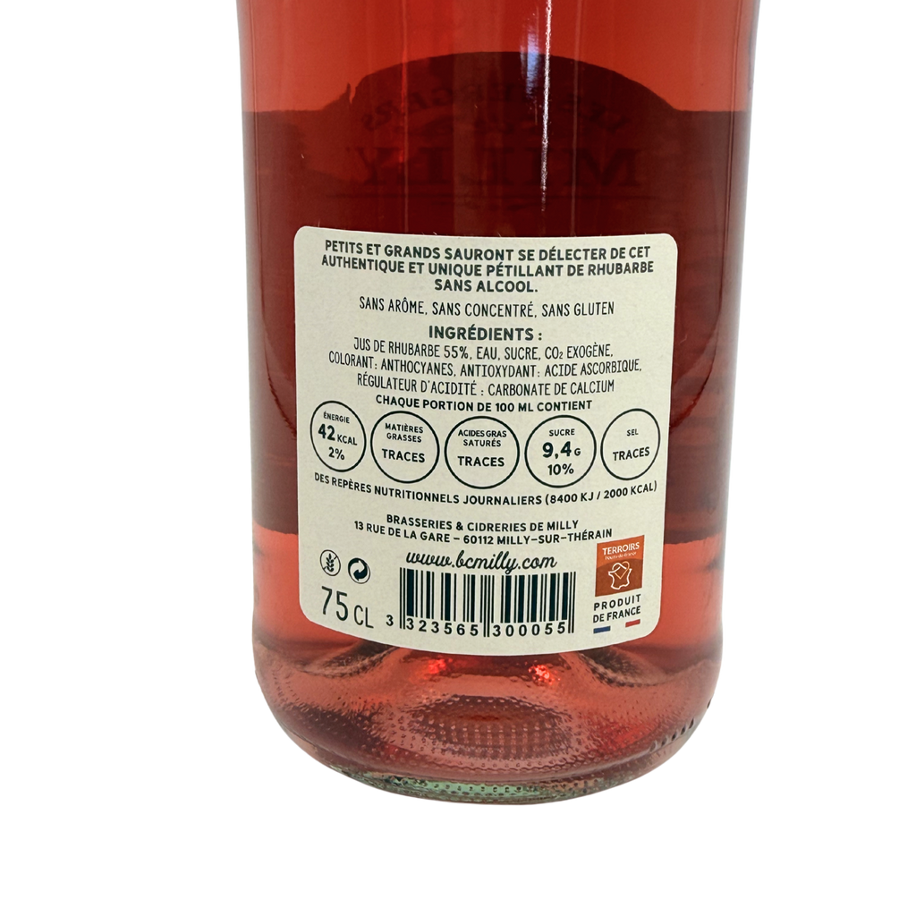 Pétillant de Rhubarbe 75cl - Oise - Picardie