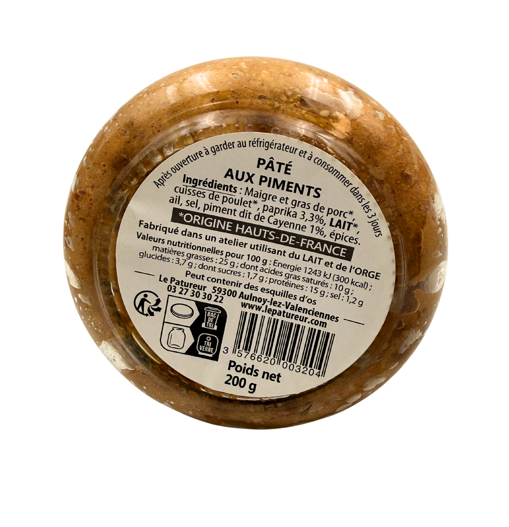 Pâté aux Piments - Le Patureur - Nord - Hauts de France