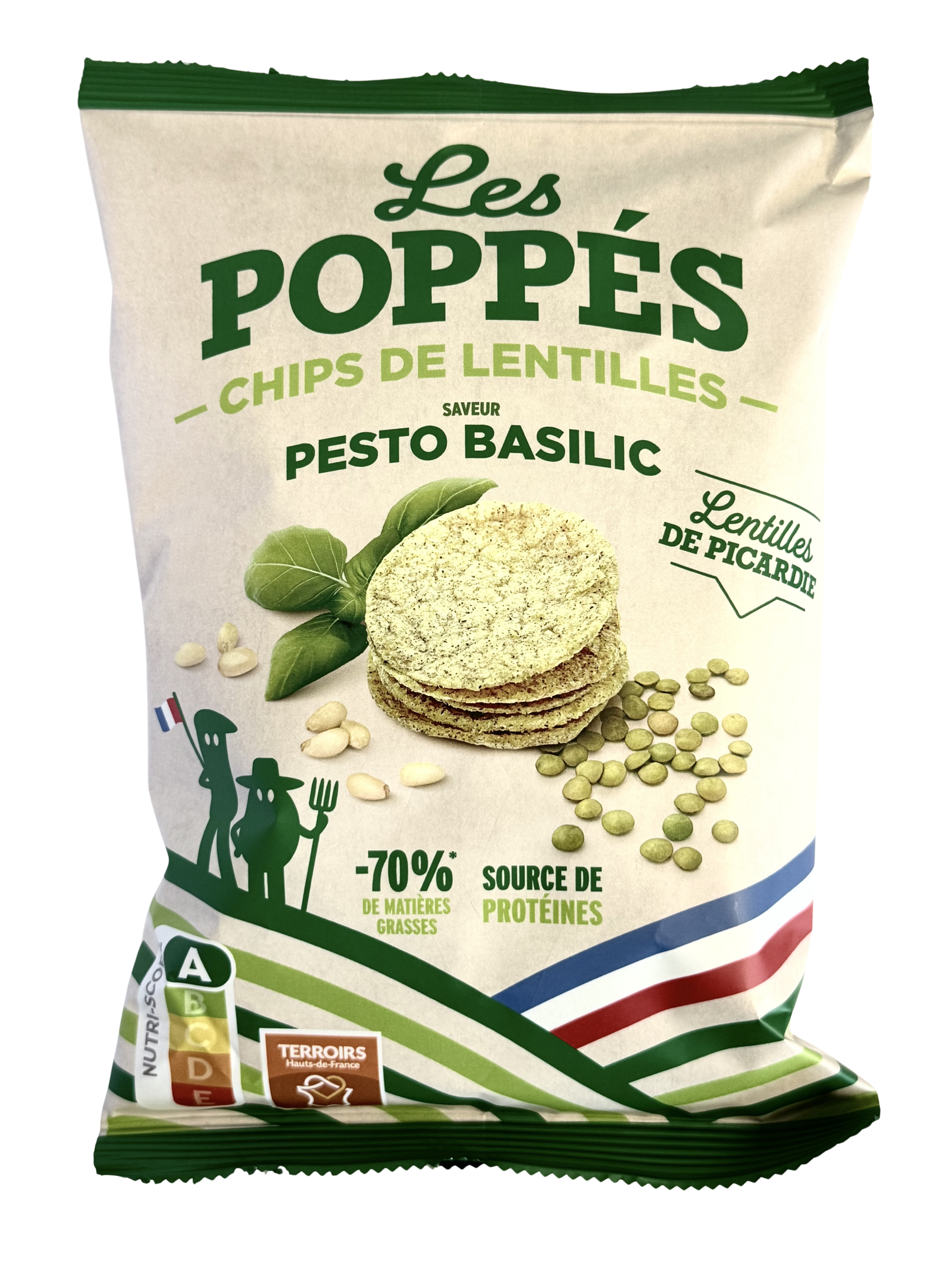Chips de lentilles Poppés Pesto - Picardie