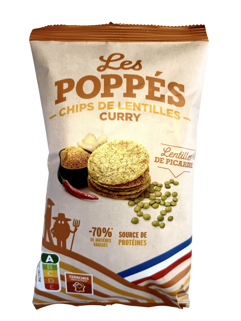 Chips de lentilles Curry Les Poppés -Picardie