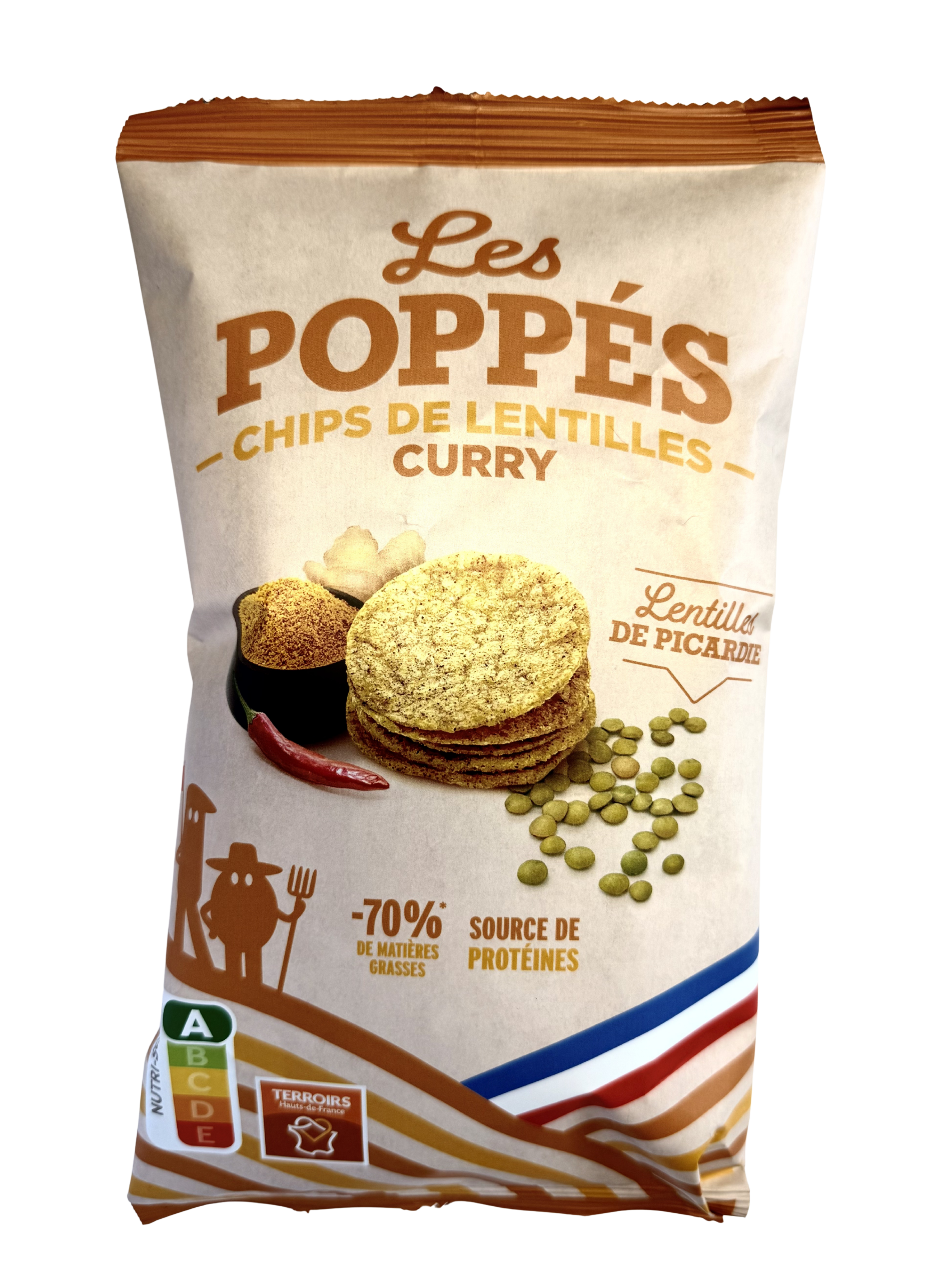 Chips de lentilles Curry Les Poppés -Picardie