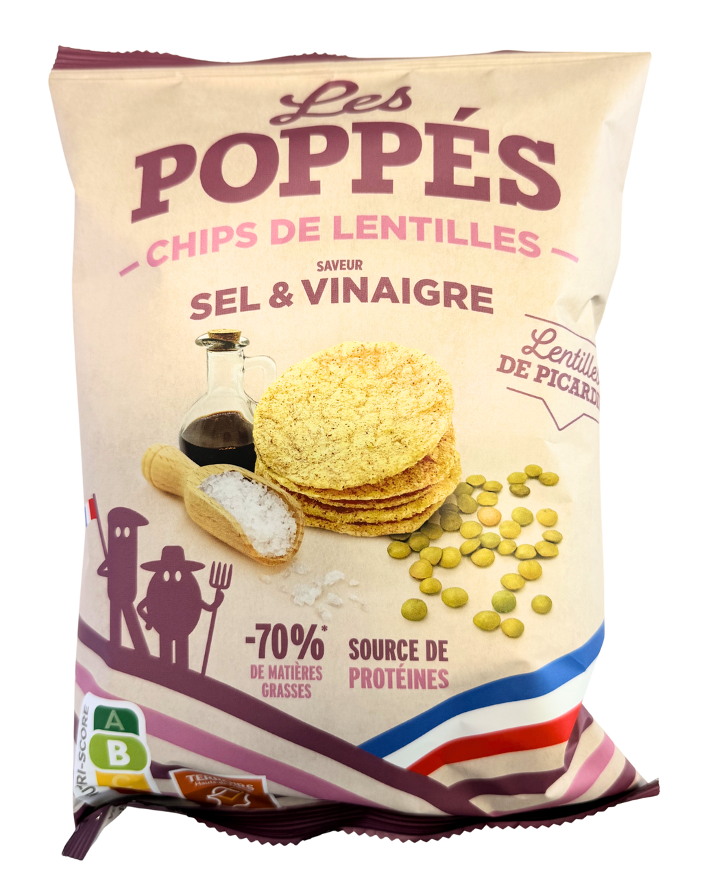 Chips de lentilles Sel & vinaigre Les Poppés - Picardie